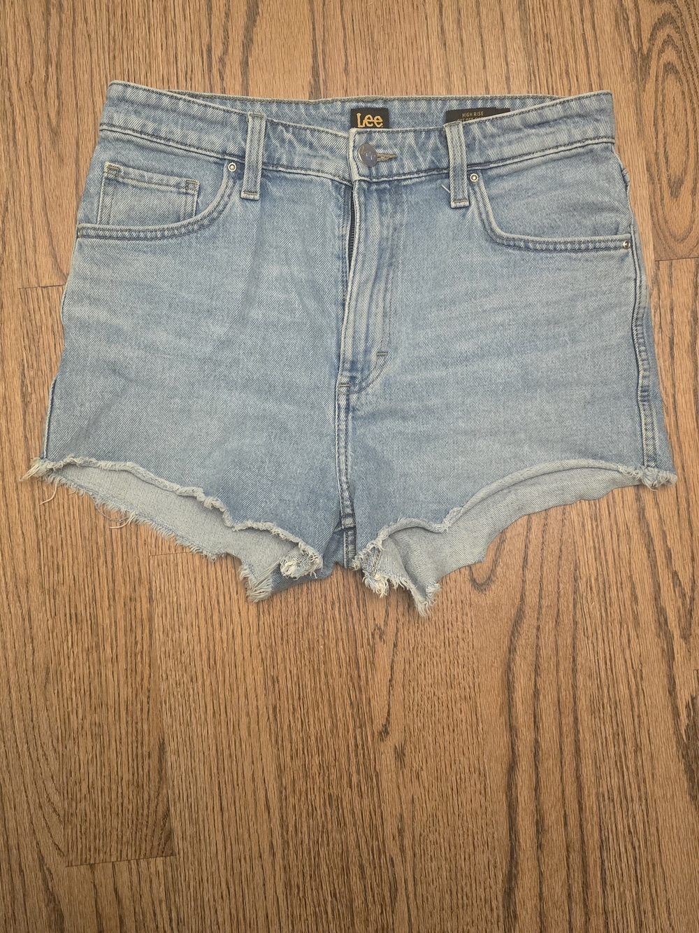 Lee Light Wash High Rise Denim Cutoff Shorts